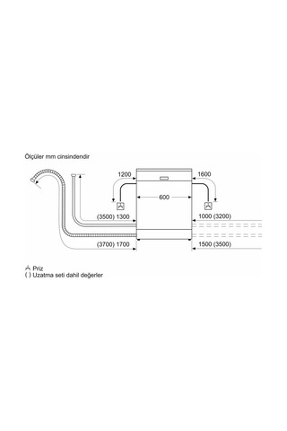 Siemens SN23EW64KT IQ300 13 Kişilik 6 Programlı Solo Bulaşık Makinesi