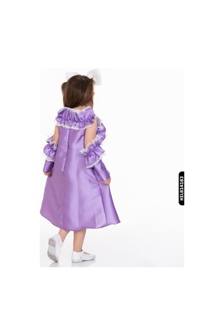 Xo Kids Kız Elbise 2-10 Yaş 6338 Kelb14183 Mor