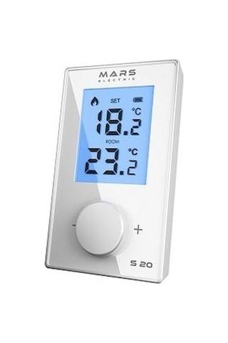 Mars S20 Beyaz Kablosuz Dijital Oda Termostatı