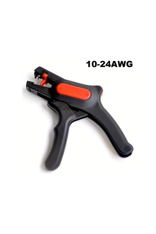 Xuweiwei Siyah Otomatik Cok Olcekli Ayarlanabilir Tel Kablo Siyirici Ve Kesici 10 Awg Ergonomik Kaymaz Tutus Ev Ofis Endustriyel Kullanım