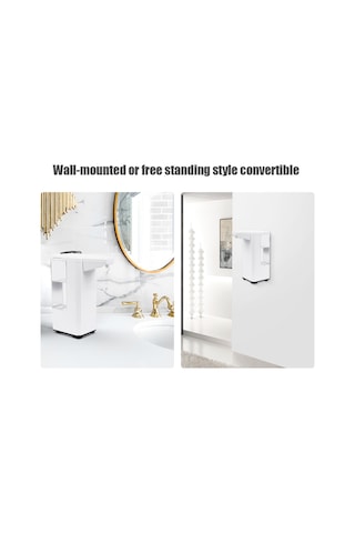 Leezsing 500ml Sprey Tipi Sabunluk Otomatik Sabunluk İki Seviyeli Ayarlama Ipx4 Su Geçirmez Kızılötesi Sensörlü Sabunluklar Pil İle Çalışır