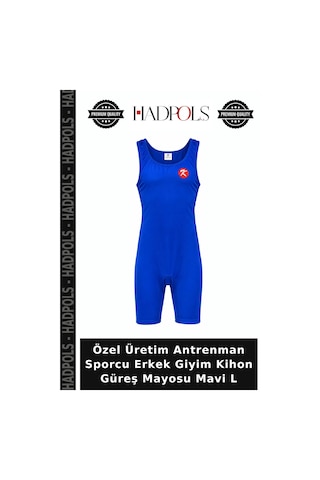 Özel Üretim Antrenman Sporcu Erkek Giyim Kihon Güreş Mayosu Mavi L