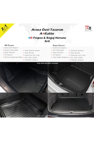 Hyundai Tucson 4D Havuzlu Paspas Bagaj Havuzu Seti 2015 Ve Üzeri
