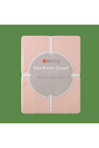 Evidea Soft Basic Tek Kişilik Düz Kenar Çarşaf - Gülkurusu - 160x240 Cm Gülkurusu