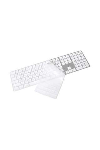 Apple Uyumlu MacBook Magic Keyboard-2 A1843 With Numeric Klavye Koruyucu Us To Türkçe İle Şeffaf