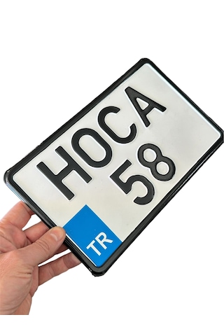 Motor Plakası, Dekor Plaka 15x25 Cm