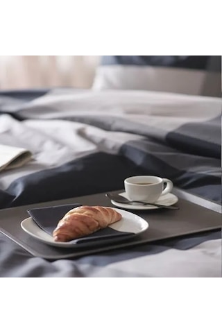 Sumuhome Tıllgang Servis Tepsisi Gri 37x29 Cm Gri