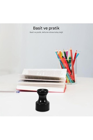 Sentetik Kemik Mühür 40mm Çap Estetik Tasarım Istampa Hediyeli Karışık