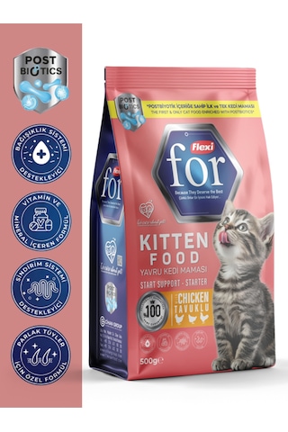 Postbiyotikli Tavuklu Yavru Kedi Kuru Maması - 500 Gr