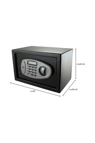 Elektronik Güvenlik Kasa - Lcd Ekranlı, Orta Boy 25x35x25 Cm
