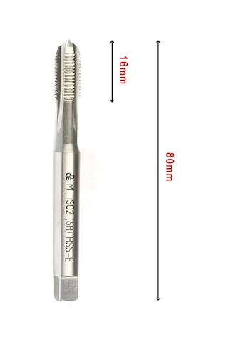 Mte M6x1 Normal Vidalı Düz Kanallı Makina Kılavuzu Hss - E Dın 371/c