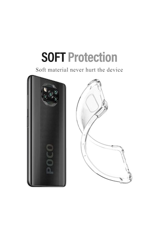 Xiaomi Poco X3 Pro Kilif Köse Korumali Seffaf Silikon Kapak 415481359