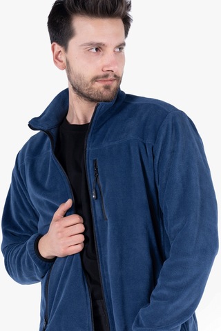 Polar Ceket Tam Fermuarlı 3 Cepli İndigo