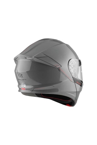 Mt Genesis SV Solid A12 Parlak Çene Açılır Kask Gri