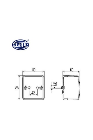 Hella Sinyal Lambası Sarı 90 80 60 Mm