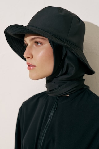 Eşarp Detaylı Bucket Şapka Siyah Siyah