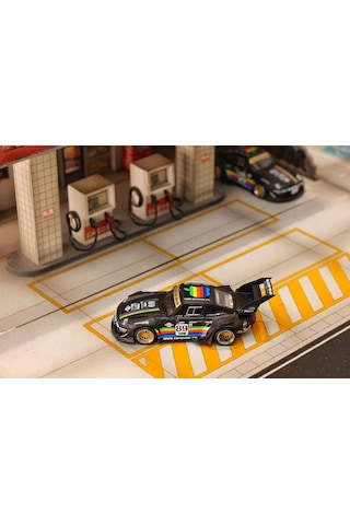 Street Warrior 1/64 Porsche Rwb 993 Black Apple Alloy Car Model Ornaments Limited Edition 167/499