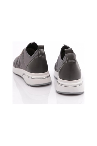 Dgn 222 Kadin Kalin Taban Baklava Desenli Sneaker Ayakkabi 222-2494-R10683 Gri - Gri