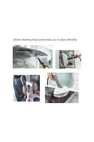 Teltree Karcher Sc2/sc3/sc4/sc5 Buharlı Temizleyici İçin 3'lü Mikrofiber Bez Seti - Nozul Kılıfı Ve Temizleme Pedi