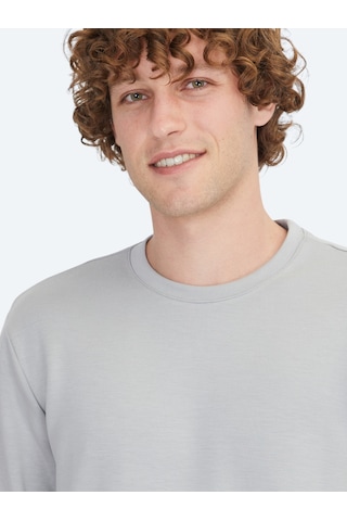 Kip Gri Bisiklet Yaka Sweatshirt Gri -