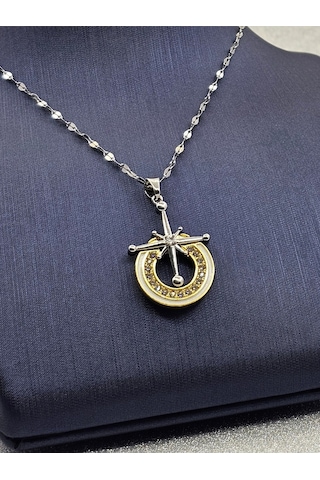 Kutup Yıldızı Model Gold Renk Çelik Kolye Altın