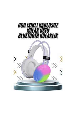 Kablosuz Bluetooth Kulaklık Rgb Işıklı Kulak Üstü 5.3 Bluetooth Bağlantılı -
