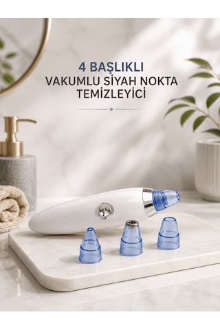 Yeni Nesil Vakumlu Pilli Siyah Nokta Ve Yüz Temizleme Cihazı 4 Başlıklı - 14999