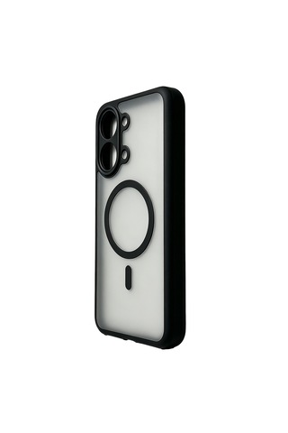 Xiaomi Poco X8 Pro Max Kılıf Mat Kamera Korumalı M-safe Şarj Özellikli Kamera Korumalı Lunex Kapak Siyah