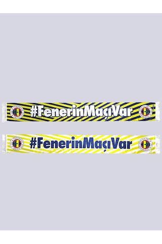 Fenerbahçe Unisex Fenerin Maçı Var Şal Beyaz - Sarı - Lacivert