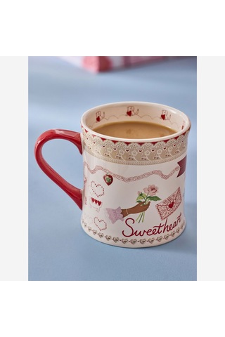 Love Notes Kırmızı Stoneware Kupa 375 Ml