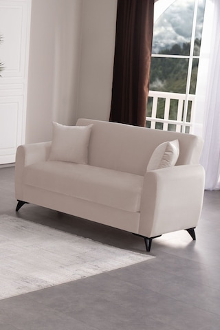 Kilim Mobilya Dove Iki Kişilik Yüksek Ayaklı Kanepe Krem Krem