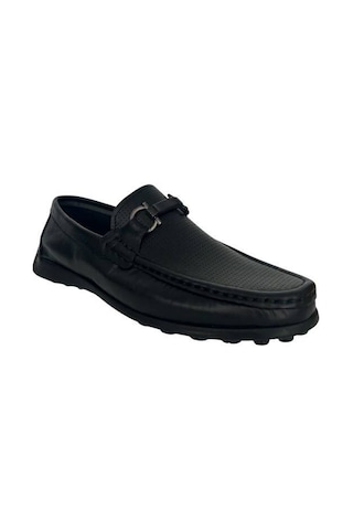 Kemal Tanca 887 2551 Erkek Hakiki Deri Loafer Ayakkabı siyah