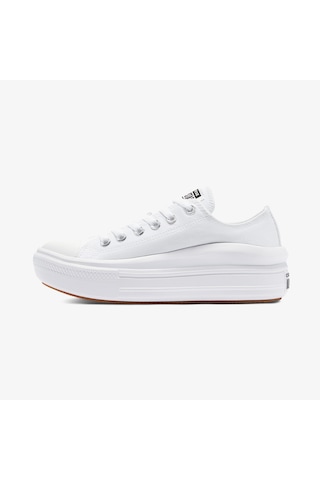 Converse Chuck Taylor All Star Move Platform Unisex Beyaz Sneaker Düz 570257c Beyaz
