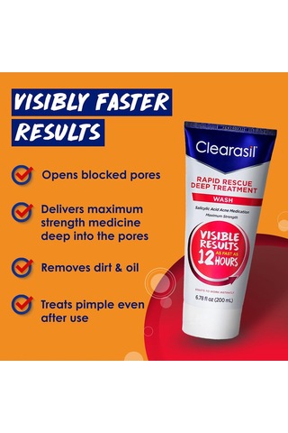 Clearasil Rapid Rescue Akne Karşıtı Yüz Temizleme Jeli 200 ML