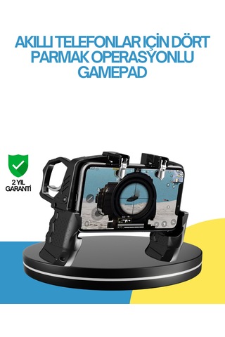 Dört Parmak Destekli Mobil Gamepad Tetikli Oyun Kontrolcüsü - Lisinya