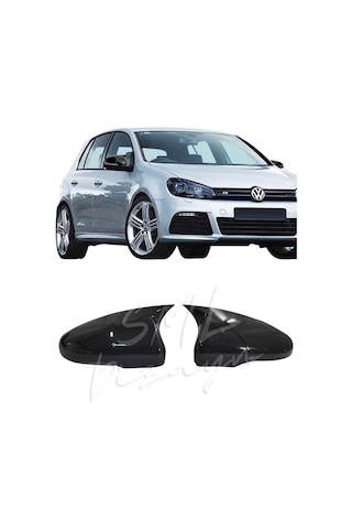 Volkswagen Golf 6 Batman-Yarasa Ayna Kapağı Plastik Parlak Siyah