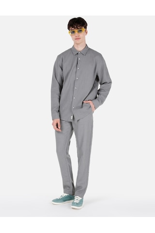 Colin's Colins Normal Kesim Shirt Yaka Cepsiz Yeşil Erkek Uzun Kol Gömlek Cl1068759 Cl1068759 Q1.v1 Kha Haki