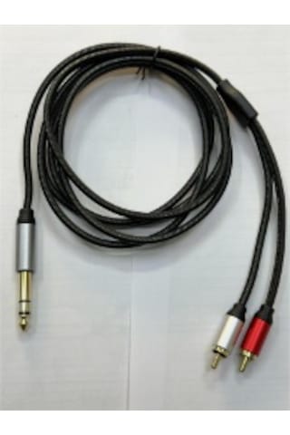 Çivi Jack Rca Kablo 6.3 Mm 2 Rca Kablo Rca Amfi Kablosu