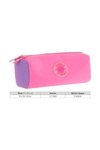 Kaukko İki Bölmeli Kız Çocuk Okul Kalem Çantası - Pembe Mor - K2741 Pembe - Mor