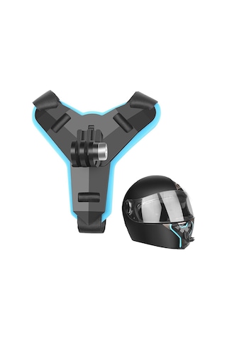 Kask Kamera Çene Tutucu Tüm Kameralar İle Uyumlu Gplus Gp523 Mavi