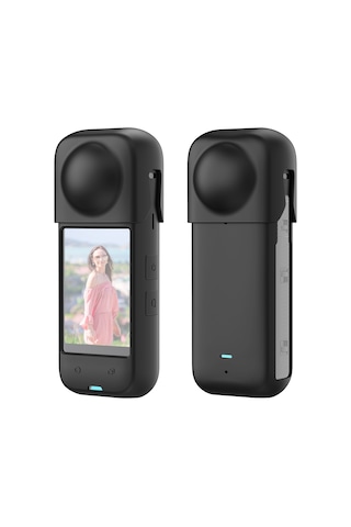 Insta360 X4 İçin Puluz Tam Vücut Toz Geçirmez Silikon Koruyucu Kılıf Siyah