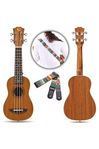 Fourtune Sydra Uks-21m Soprano Ukulele Maun Ağacı Profesyonel Ukulele Seti