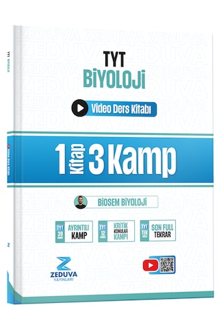 Zeduva Biosem Tyt Biyoloji 1 Kitap 3 Kamp Video Ders Kitabı Zeduva Biosem Tyt Biyoloji 1 Kitap 3 Kamp Video Ders Kitabı