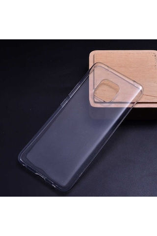 Huawei Mate 20 Pro Kılıf Zore Süper Silikon Kapak Renksiz