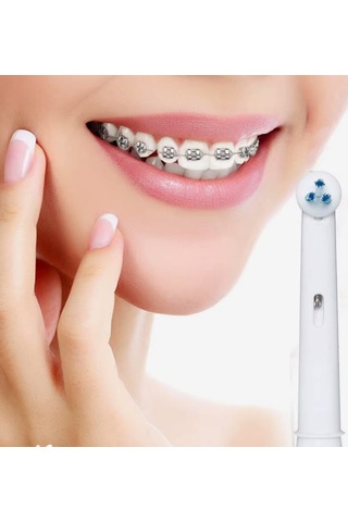 5D New White Oral B Uyumlu Ortodontik Clean Yedek Başlık