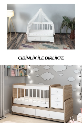 Patiko Ms 290 Sonomo Büyüyebilen Beşik Cibinlikli Kahverengi