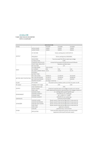 Exelon Tam Sinüs Şarjlı 1000w 12v Ups İnverter