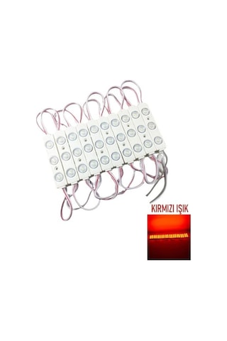 Şanled 3 Ledli Parmak Led Modül 1.5w 2835 Smd Mercekli Kırmızı 20' Li