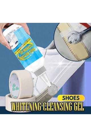 Küçük Beyaz Ayakkabı Eseri Beyaz Ayakkabı Temizleyici Beyazlatıcı Madde Dekontaminasyon Parlatıcı Sarı Kenar Ayakkabı Cilası