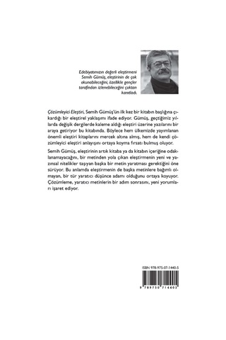Çözümleyici Eleştiri - Semih Gümüş - Can Yayınları